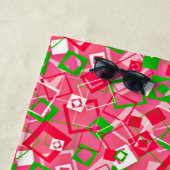 Retro Squares Patroon Strandlaken (In situ)