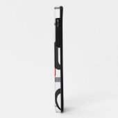 Retro Squares Red Black Grey White Pattern Case-Mate iPhone Case (Achterkant/links)