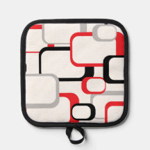 Retro Squares Red Grey Black White Achtergrond