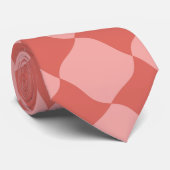 Retro Squares Red Patroon Stropdas (Opgerold)
