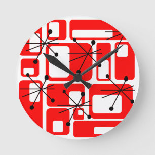 Retro Squares Ronde Klok