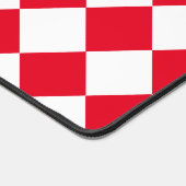 Retro Squares Rood en Wit Retro Bureaumat (Hoek)