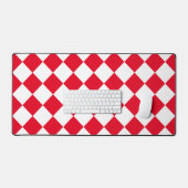 Retro Squares Rood en Wit Retro Bureaumat (Keyboard & Muis)