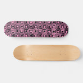 Retro Squares - Roze op zwart Persoonlijk Skateboard (Horizontaal)