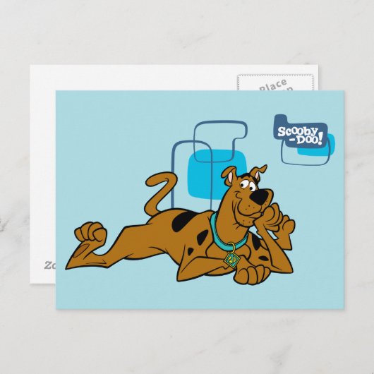 Retro Squares Scooby-Doo neer Briefkaart (Voorkant / Achterkant)