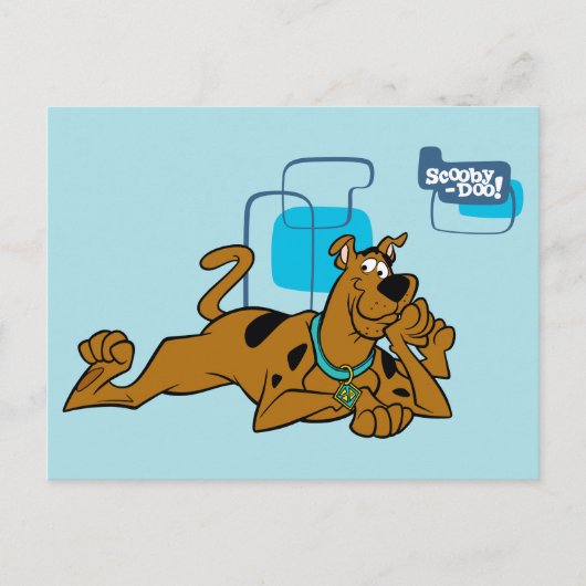 Retro Squares Scooby-Doo neer Briefkaart (Voorkant)