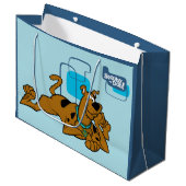 Retro Squares Scooby-Doo neer Groot Cadeauzakje (Voorkant Gekanteld)