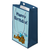 Retro Squares Scooby-Doo neer Klein Cadeauzakje (Voorkant Gekanteld)