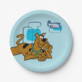 Retro Squares Scooby-Doo neer Papieren Bordje (Voorkant)