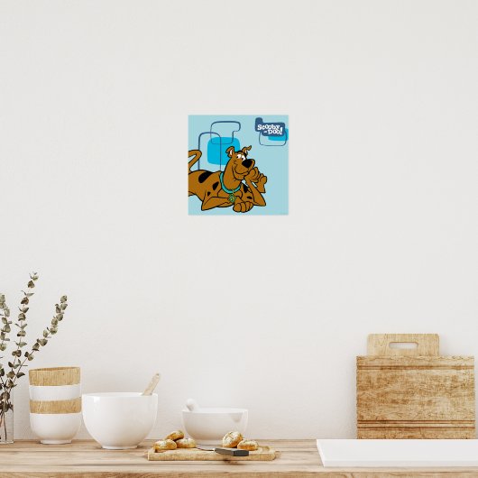 Retro Squares Scooby-Doo neer Poster (Keuken)
