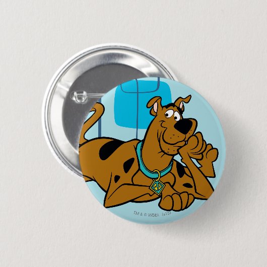 Retro Squares Scooby-Doo neer Ronde Button 5,7 Cm (Voorkant /achterkant)