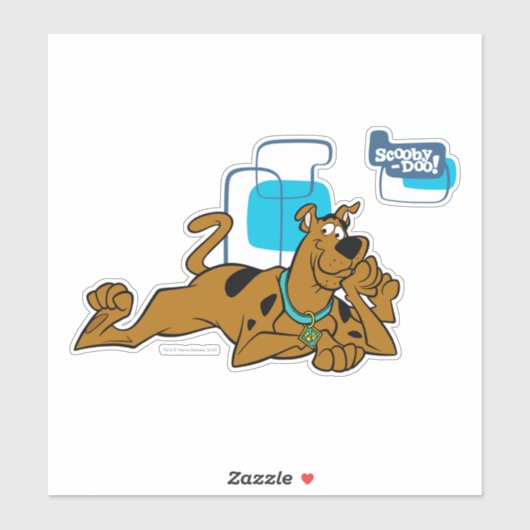Retro Squares Scooby-Doo neer Sticker (Vel)