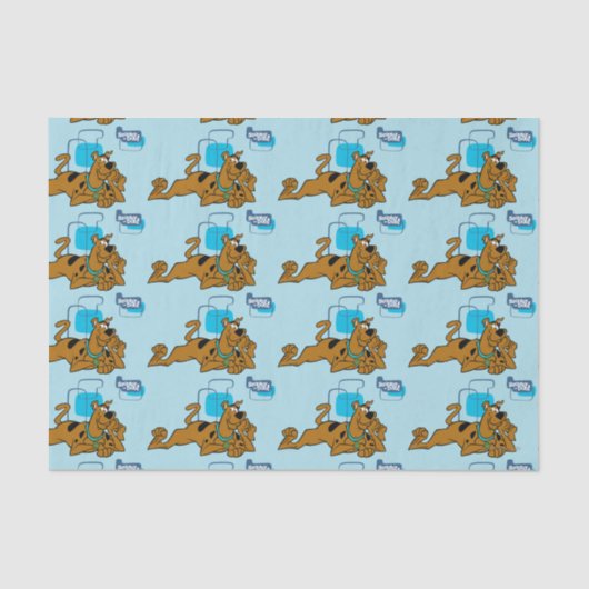 Retro Squares Scooby-Doo neer Tissuepapier (Voorkant)