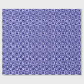 Retro Squares - Shades of Blue Cadeaupapier (Vlak)