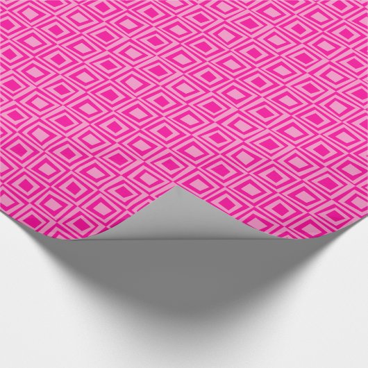 Retro Squares - Shades of Pink Cadeaupapier (Hoek)