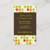 Retro Squares Visitekaartje dark chocola accent (Voorkant)