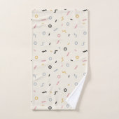 Retro Squiggle Patroon Bad Handdoek (Handdoek)