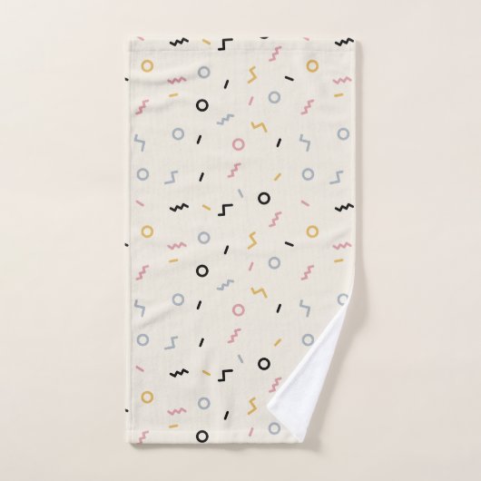 Retro Squiggle Patroon Bad Handdoek (Handdoek)