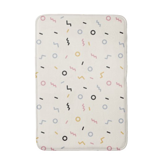 Retro Squiggle Patroon Badmat (Voorkant Verticaal)