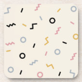 Retro Squiggle Patroon Bier Onderzetter (Voorkant)