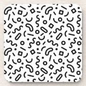 Retro Squiggle Patroon Bier Onderzetter (Voorkant)
