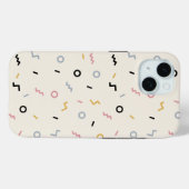 Retro Squiggle Patroon Case-Mate iPhone Case (Achterkant (horizontaal))