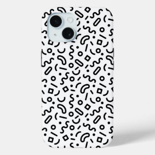 Retro Squiggle Patroon iPhone 15 Case