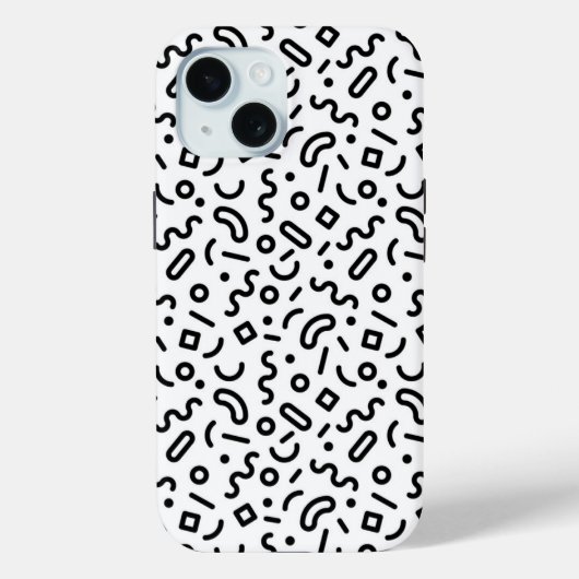 Retro Squiggle Patroon Case-Mate iPhone Case (Achterkant)