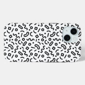 Retro Squiggle Patroon Case-Mate iPhone Case (Achterkant (horizontaal))