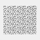 Retro Squiggle Patroon Fleece Deken (Voorkant (Horizontaal))