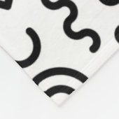 Retro Squiggle Patroon Fleece Deken (Hoek)