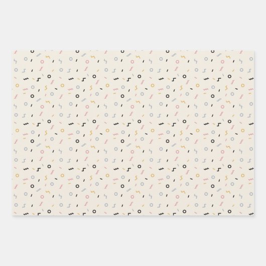 Retro Squiggle Patroon Inpakpapier Vel (Voorkant)