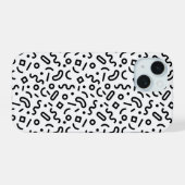 Retro Squiggle Patroon iPhone 15 Case (Achterkant horizontaal)