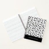 Retro Squiggle Patroon | Jouw namen toevoegen Notitieboek (Binnen)