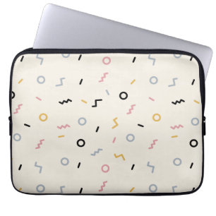 Retro Squiggle Patroon Laptop Sleeve