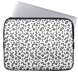 Retro Squiggle Patroon Laptop Sleeve