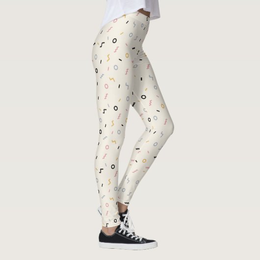 Retro Squiggle Patroon Leggings (Rechts)