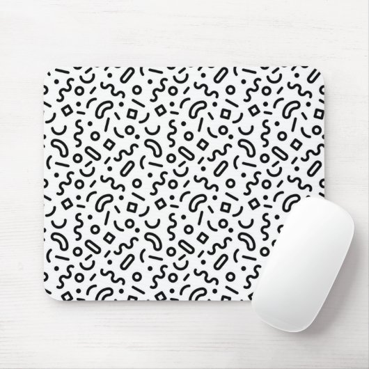Retro Squiggle Patroon Muismat (Met muis)