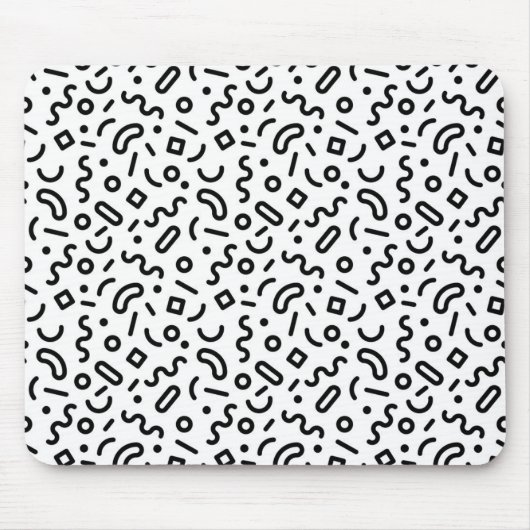 Retro Squiggle Patroon Muismat (Voorkant)