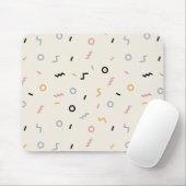 Retro Squiggle Patroon Muismat (Met muis)