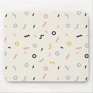 Retro Squiggle Patroon Muismat