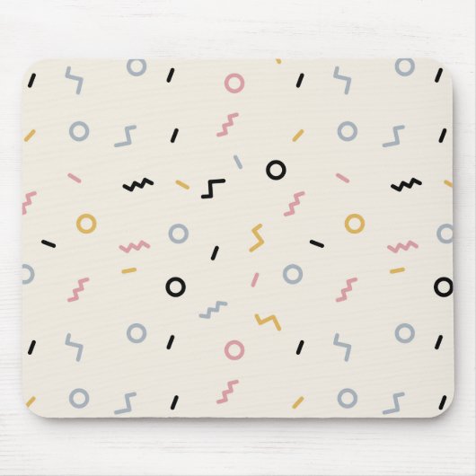 Retro Squiggle Patroon Muismat (Voorkant)