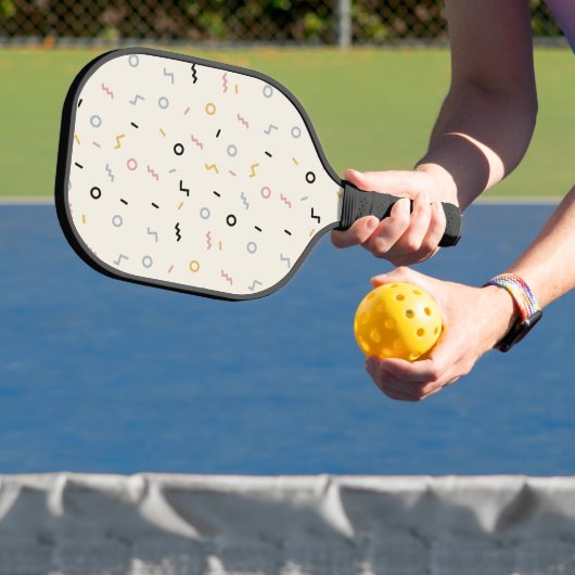 Retro Squiggle Patroon Pickleball Paddle (Insitu)