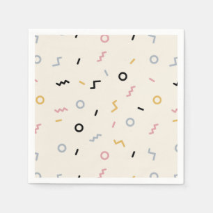 Retro Squiggle Patroon Servet