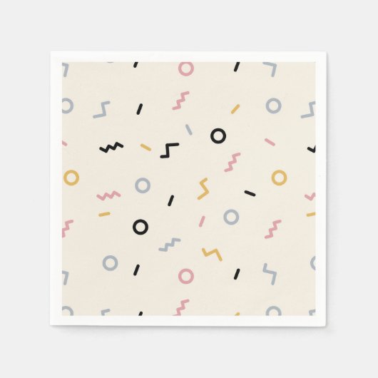 Retro Squiggle Patroon Servet (Voorkant)