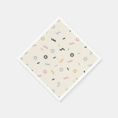 Retro Squiggle Patroon Servet (Hoek)