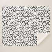 Retro Squiggle Patroon Sherpa Deken (Voorkant (horizontaal))