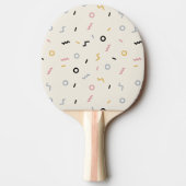Retro Squiggle Patroon Tafeltennisbatje (Voorkant)