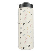 Retro Squiggle Patroon Thermosbeker (Voorkant)