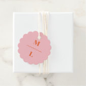 Retro Squiggle Quincañera Bedankjes Labels (In situ)